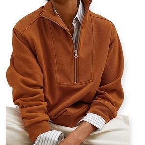 Everlane The Track Half Zip Pullover Sweatshirt